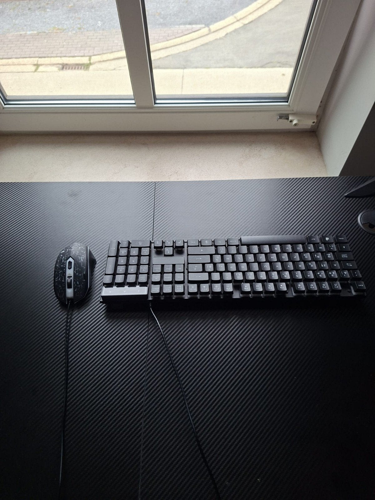 gamingmuis en -toetsenbord, Computers en Software, Toetsenborden, Ophalen, Azerty, Zo goed als nieuw, Toetsenbord en muis-set