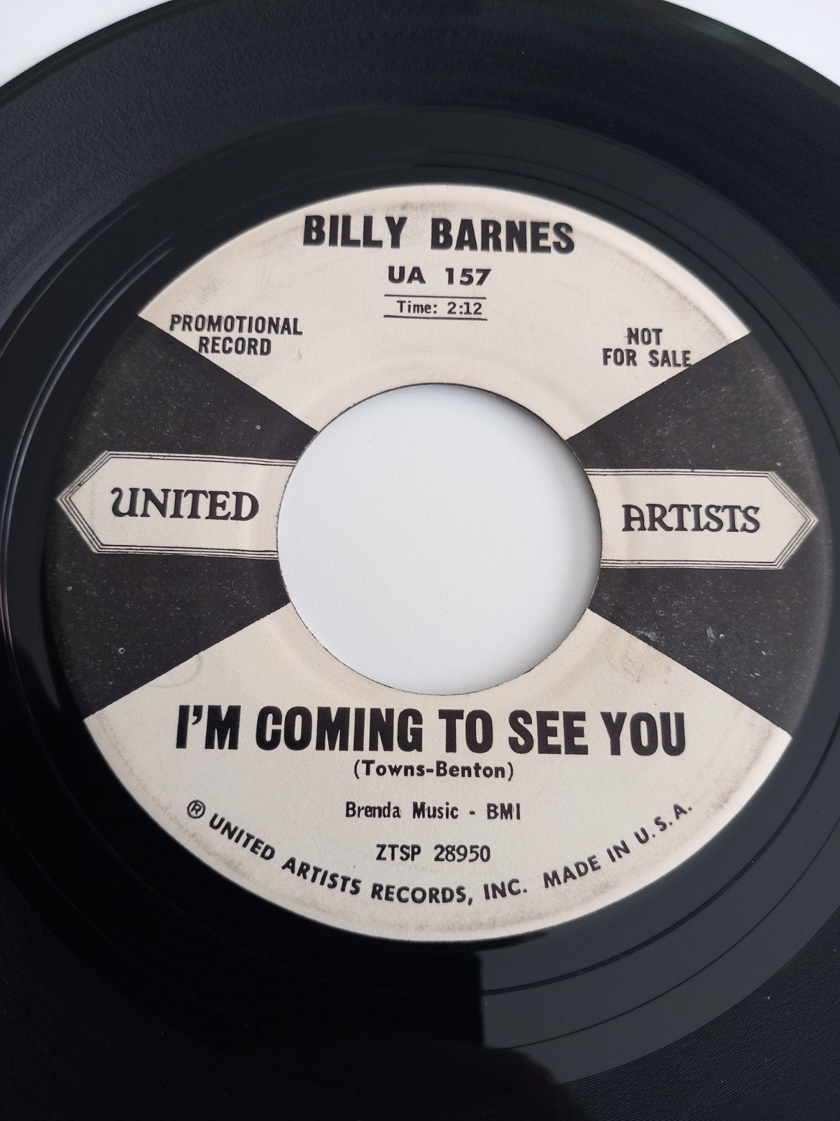 BILLY BARNES. I'M COMING TO SEE YOU. USA 45T, Cd's en Dvd's, Vinyl | R&B en Soul