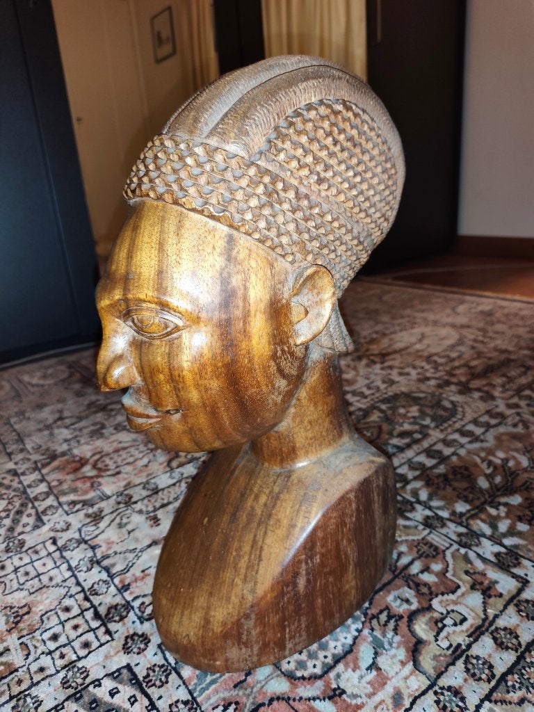 congo 1950, Hout, Bruin, Afrika, 70 cm