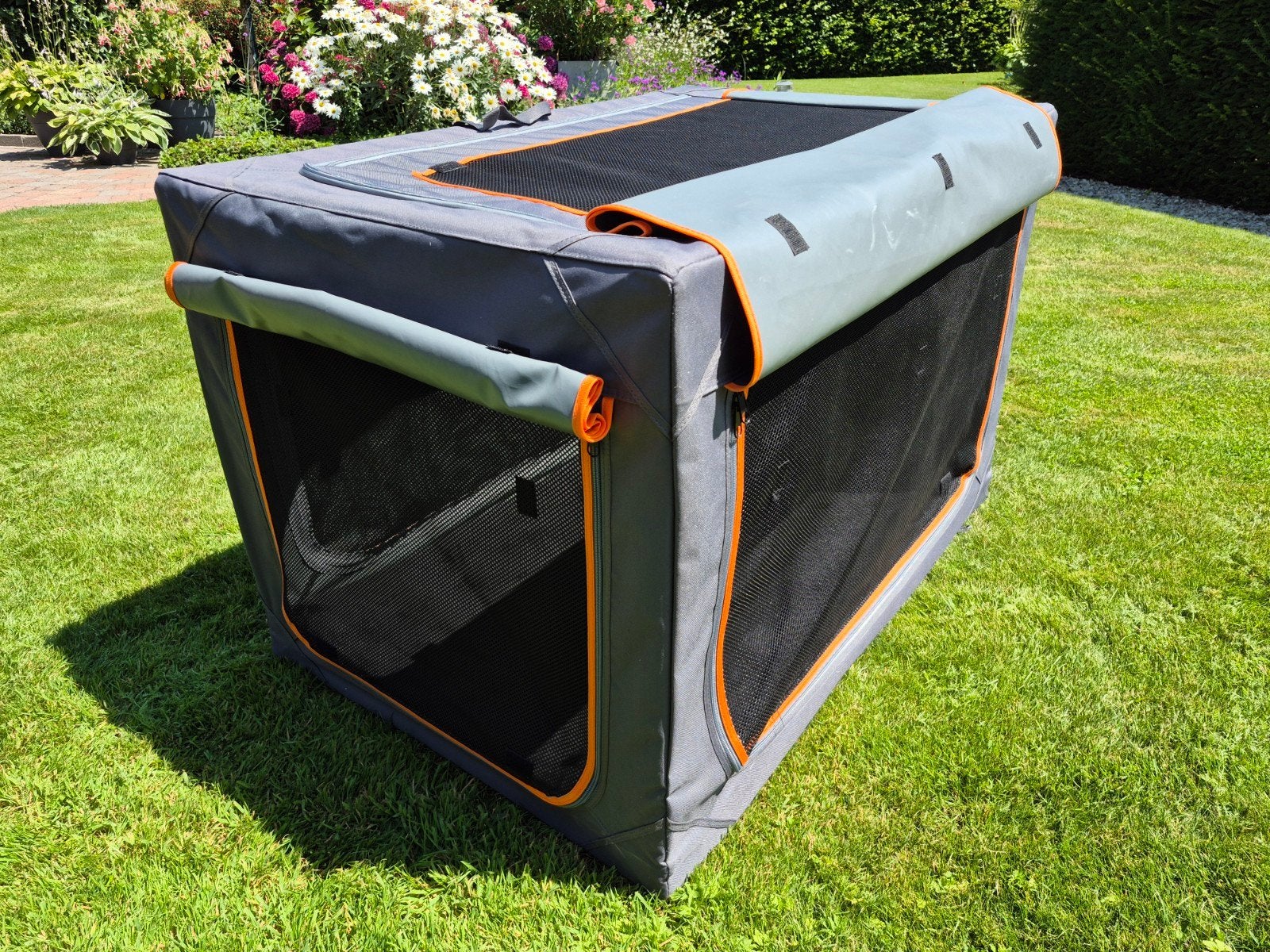 Hondenbench nylon opvouwbaar alu - als nieuw., Dieren en Toebehoren, Ophalen