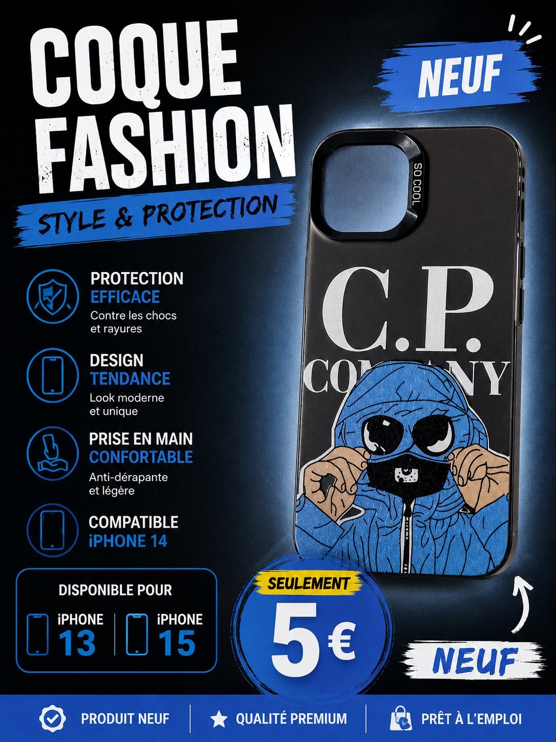 Coque Cp company neuf pour iphone 13 et 15, Télécoms, Enlèvement ou Envoi, Comme neuf, IPhone 13