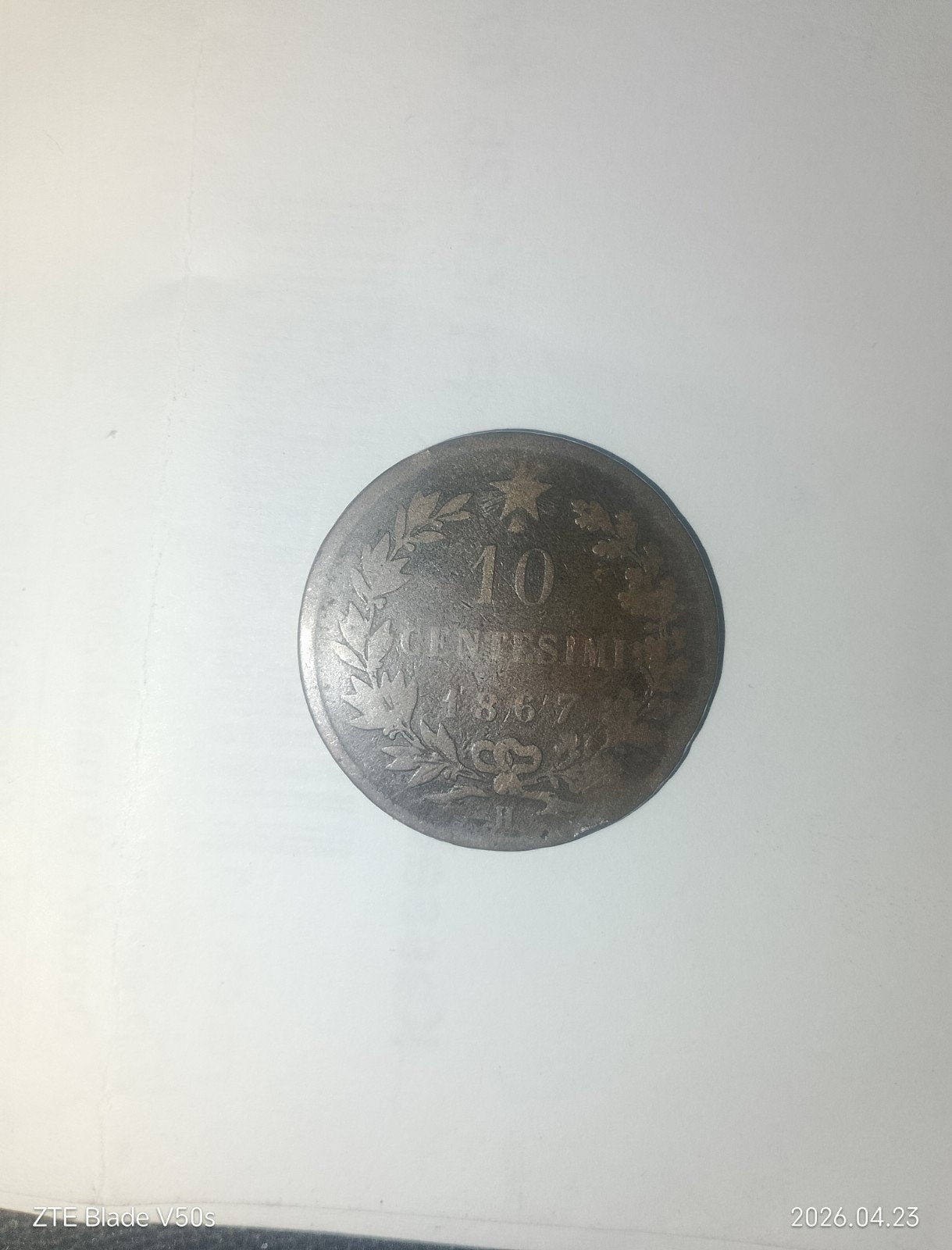 Pièce de 5 centimes 1867, Enlèvement ou Envoi