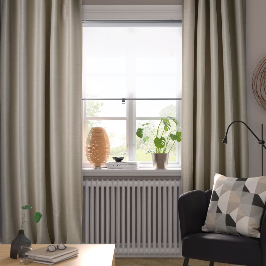 Rideaux occultants VILBORG - Beige (IKEA) - 145x300 cm, Neuf, 300 cm, Enlèvement ou Envoi, Beige
