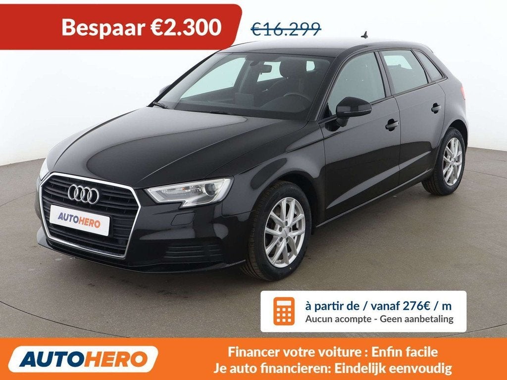 Audi A3 1.0 TFSI (bj 2019, automaat), Auto's, Audi, Stof, 116 pk, Zwart, 5 deurs