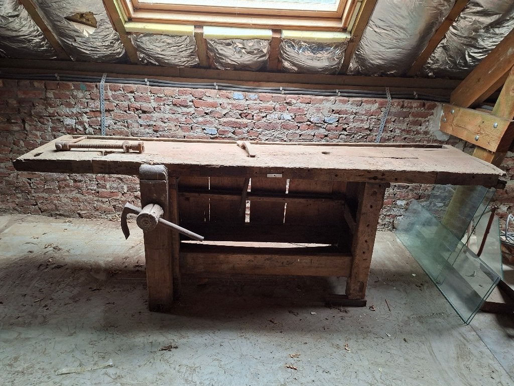 Houten werkbank, Ophalen, Gebruikt, Minder dan 70 cm, Bankschroef