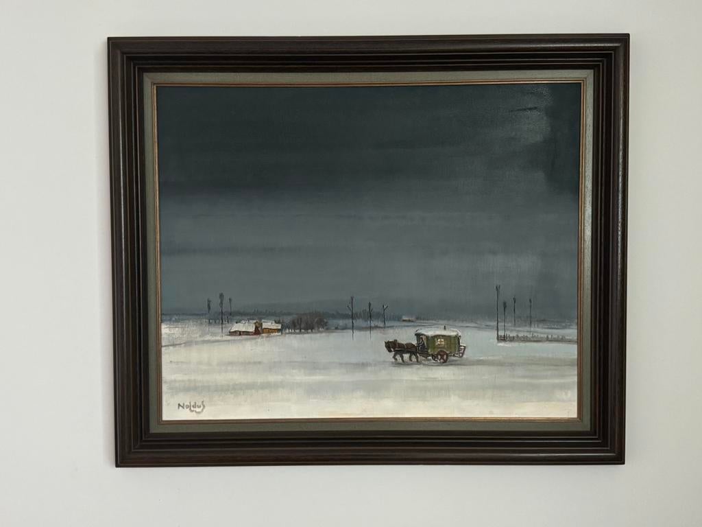 Peinture de Paul Noldus - paysage d'hiver, Enlèvement