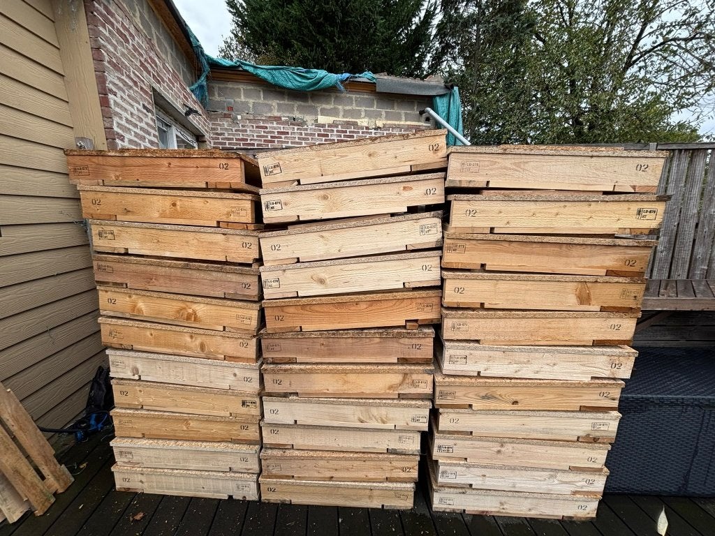 À DONNER – Environ 50 palettes en bois !, Jardin & Terrasse, Enlèvement, Autres essences de bois