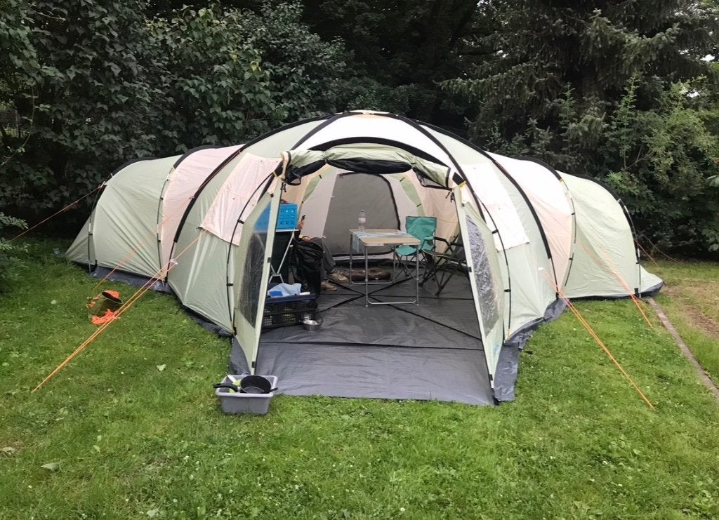FamilieTent Skandika, Caravans en Kamperen, Tenten, Ophalen, Zo goed als nieuw, Meer dan 6