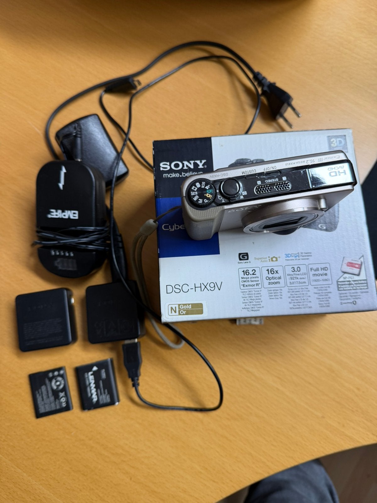 Sony Cybershot DSV HX9V optical x16, TV, Hi-fi & Vidéo, Enlèvement ou Envoi, Batterie, Stabilisation d'image, Comme neuf