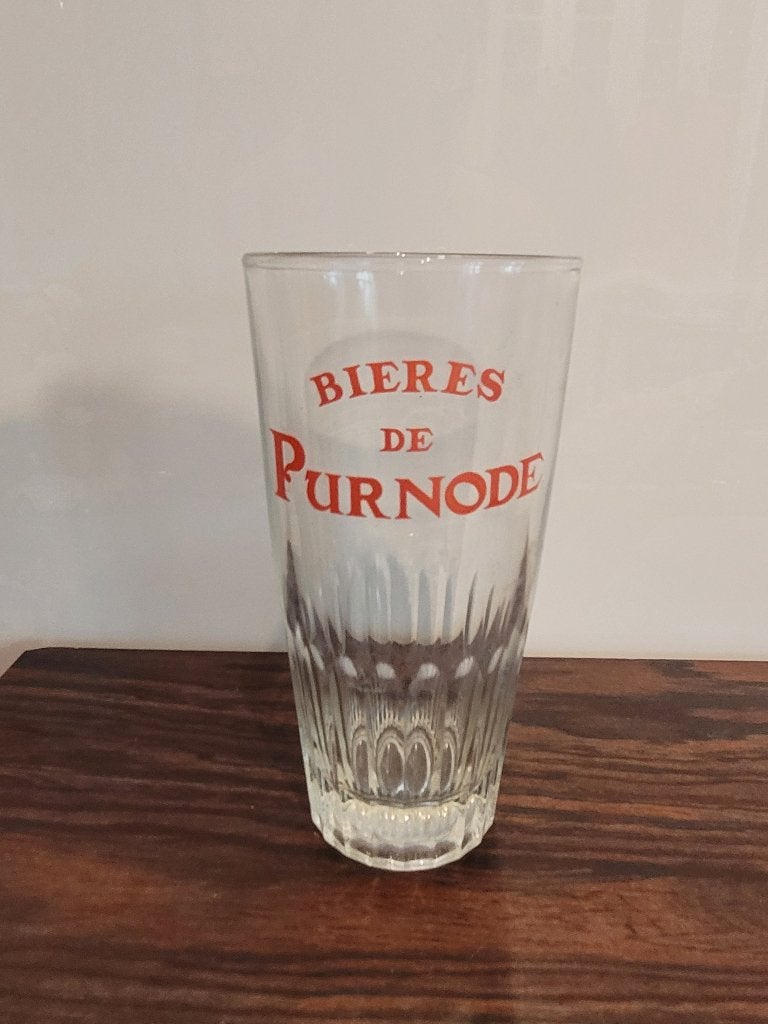ancien verre bières de Purnode, Collections, Enlèvement ou Envoi, Utilisé, Verre ou Verres, Autres marques