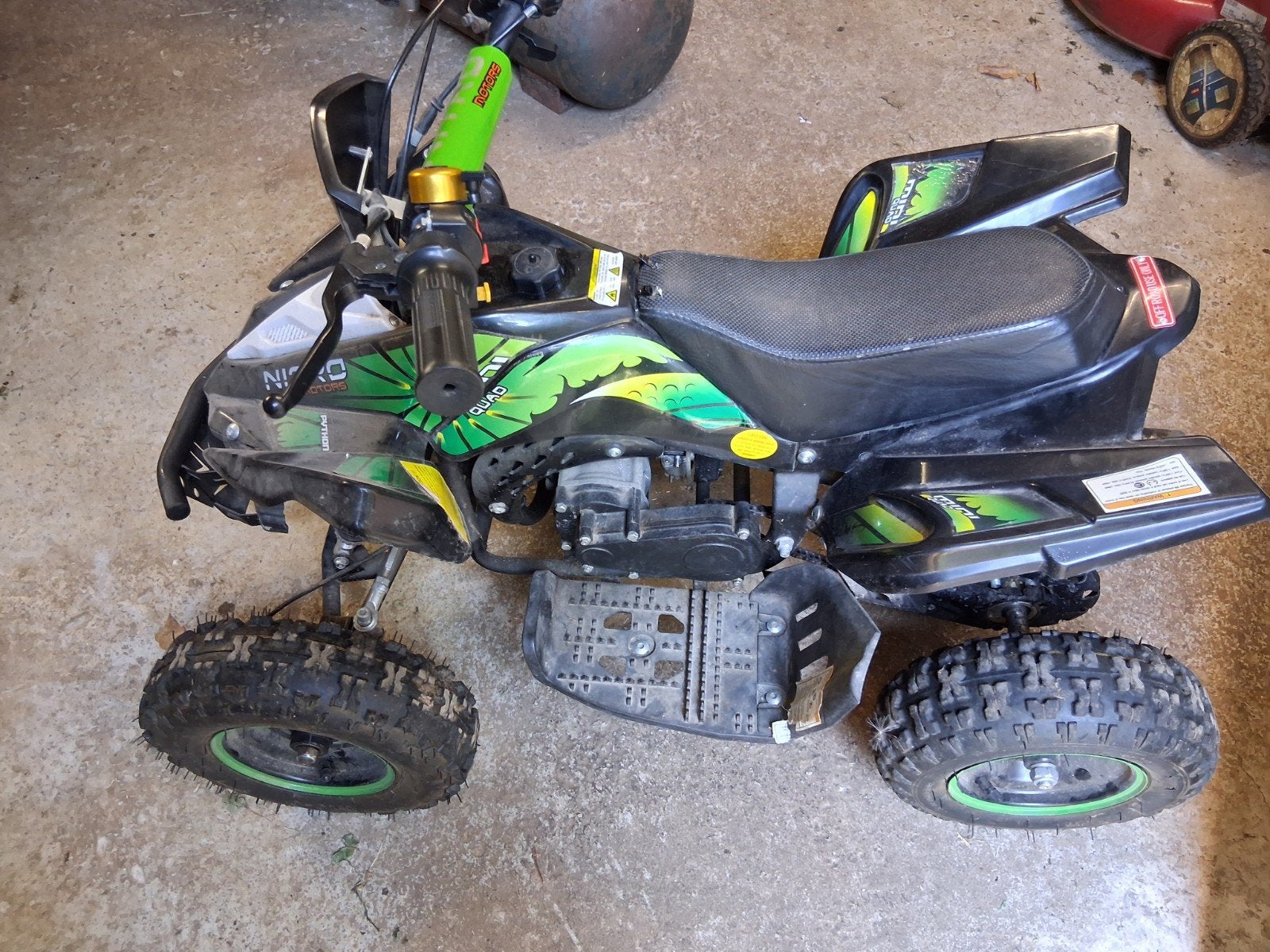 Kinder quad 50cc, Enlèvement