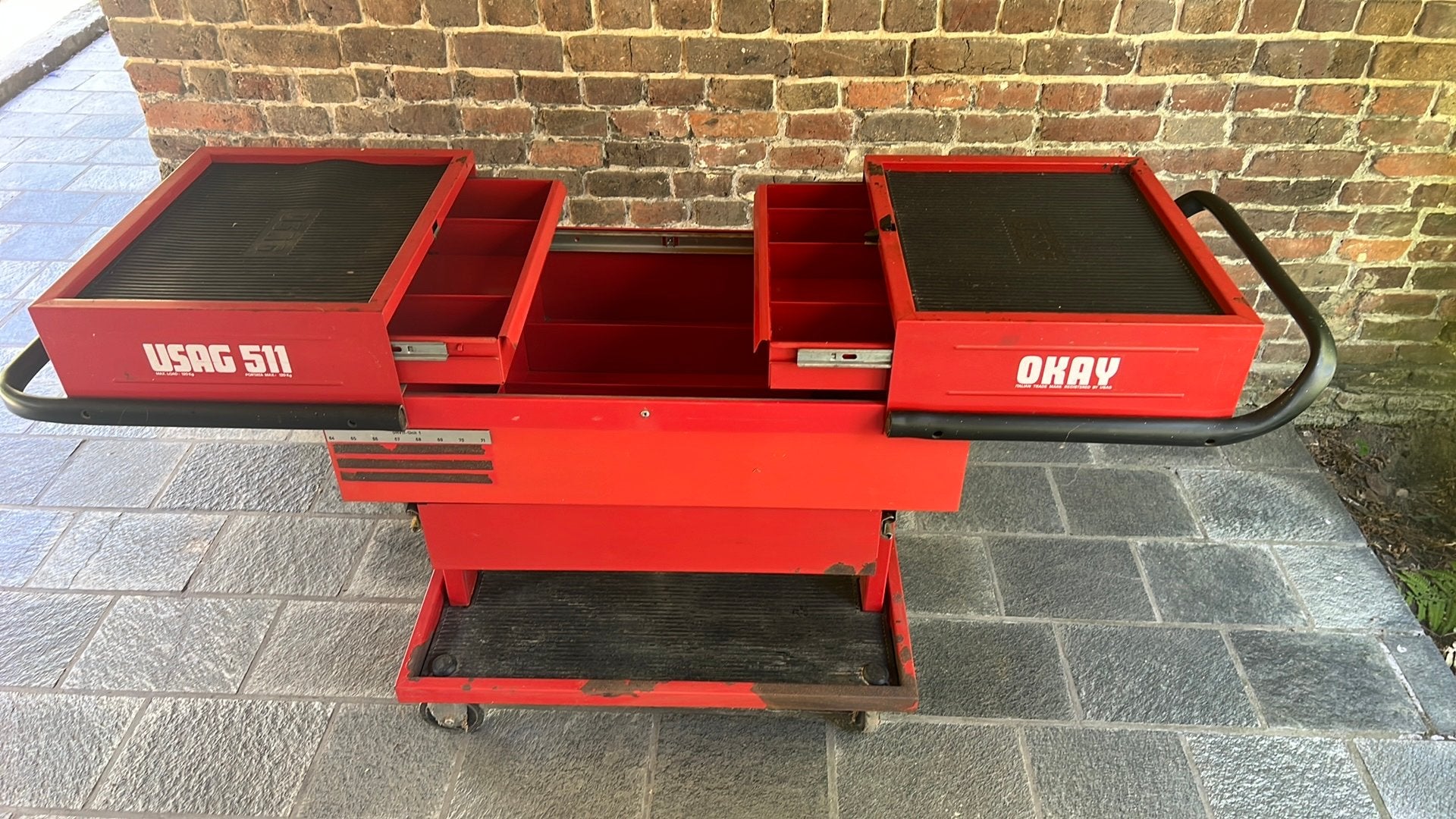 Chariot de mécanicien de garage professionnel USAG 511, Enlèvement, Utilisé