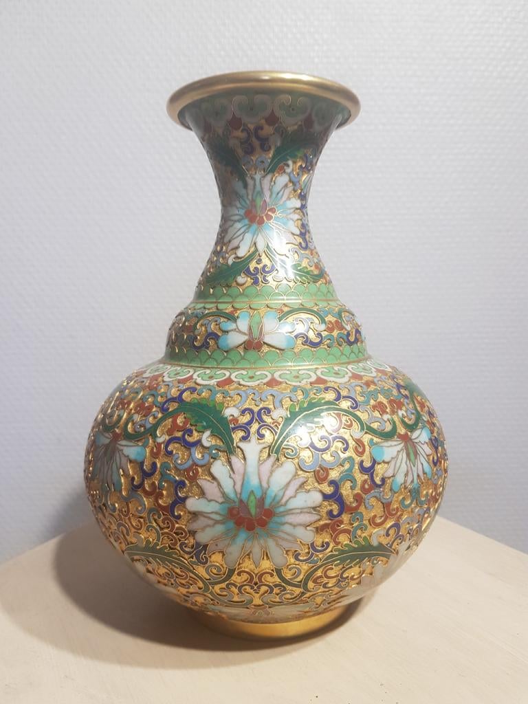 Vintage - Cloisonné vaas, Enlèvement
