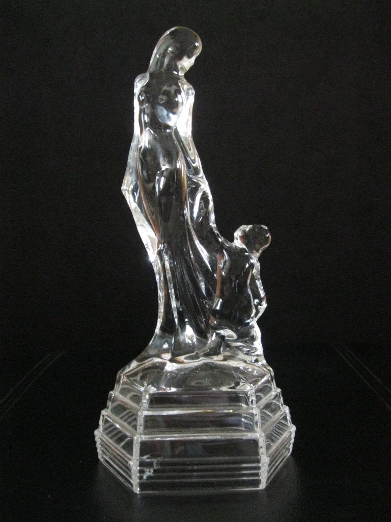 Dame & kind gemaakt uit glas of kristal 26cm, Enlèvement