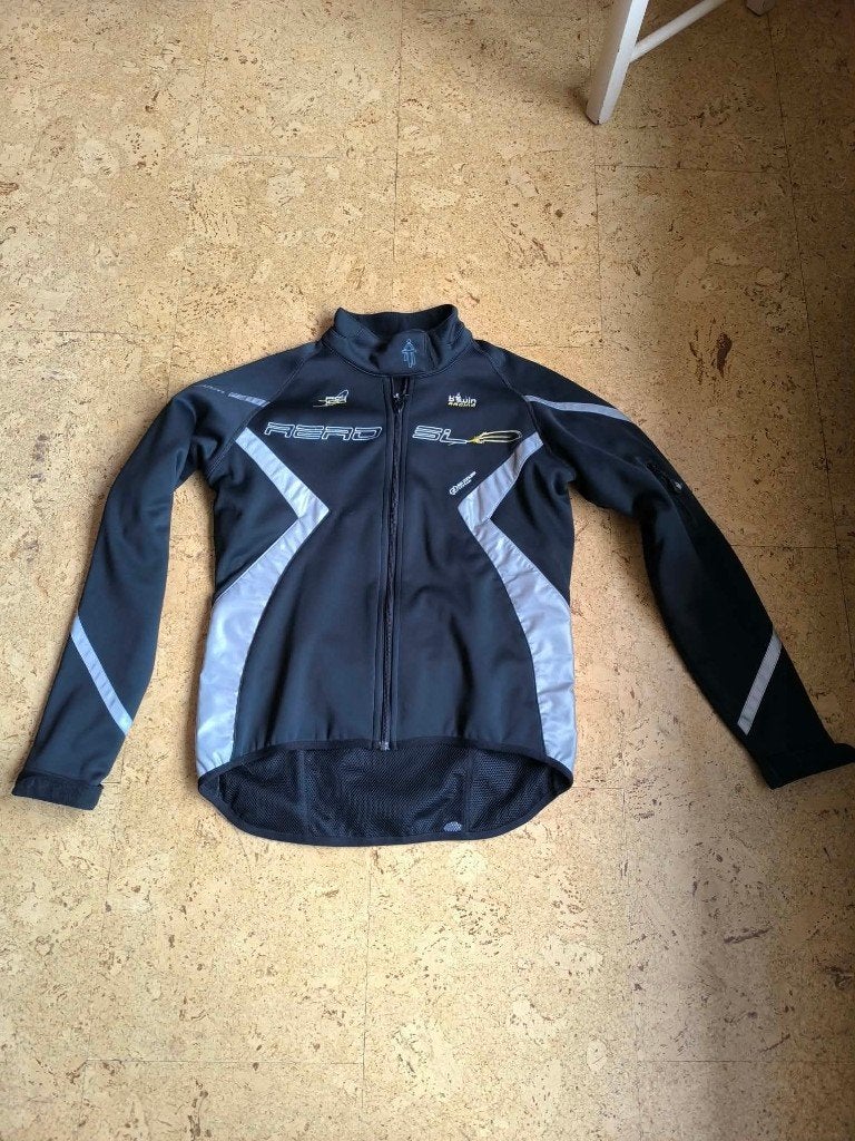 Sportief B'TWIN Fietsjack / Fietsshirt – Zwart/Grijs, Fietsen en Brommers, Fietsaccessoires | Fietskleding, S, Ophalen of Verzenden