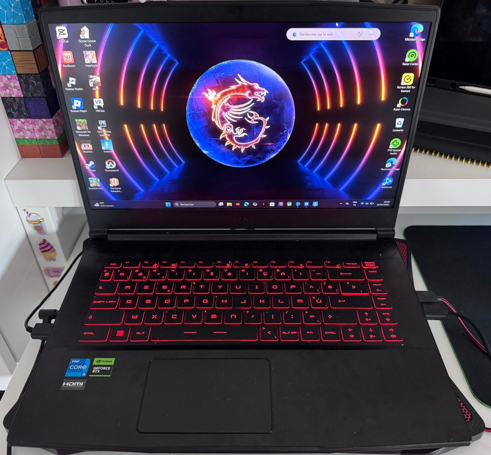 PC GAMING MSI Thin GF63 12 UDX, Informatique & Logiciels, Enlèvement, Comme neuf, 15 pouces