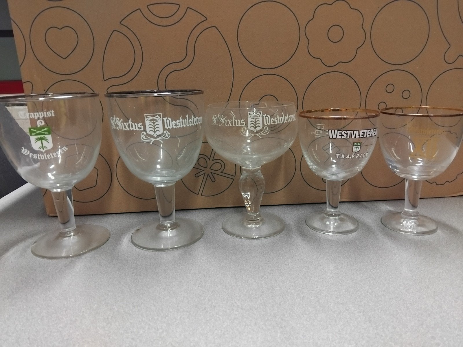 5 westvleteren trappistglazen, Ophalen of Verzenden
