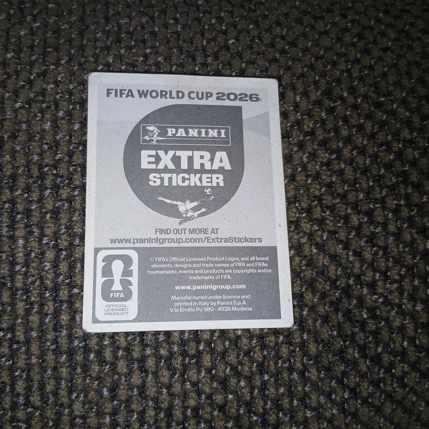 Te koop: originele Panini FIFA World Cup 2026 Extra Sticker, Ophalen of Verzenden, Zo goed als nieuw, Sticker