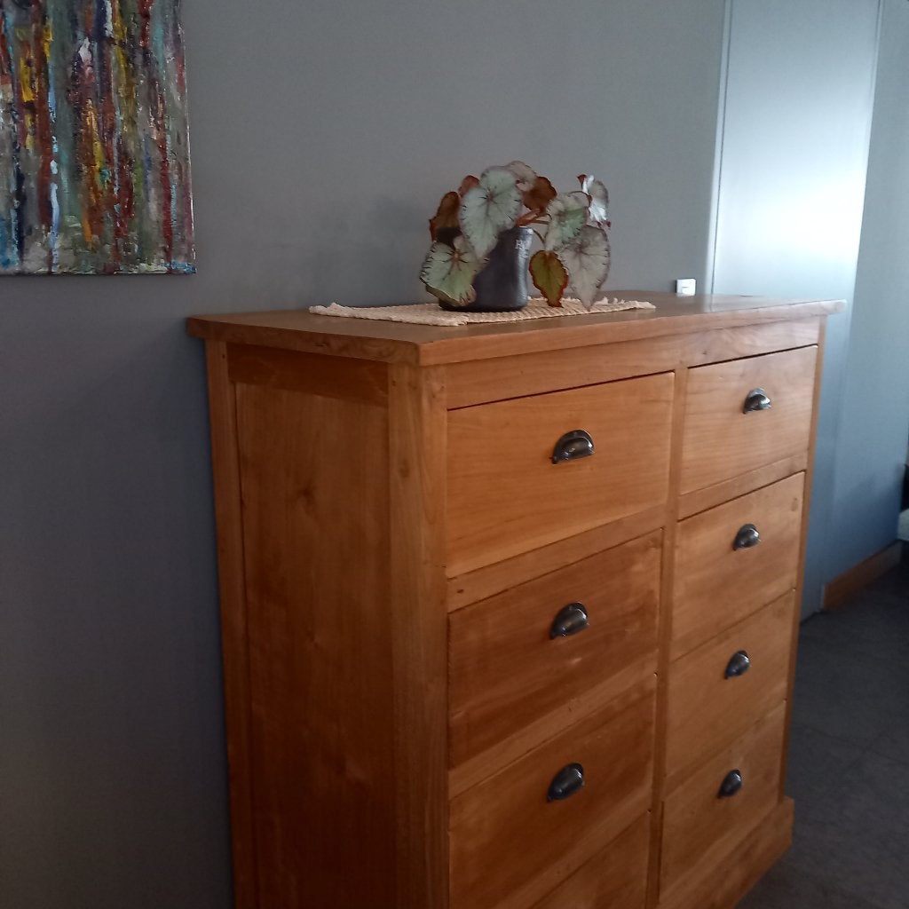 teak laden kast vintage style met 8 lades, Ophalen
