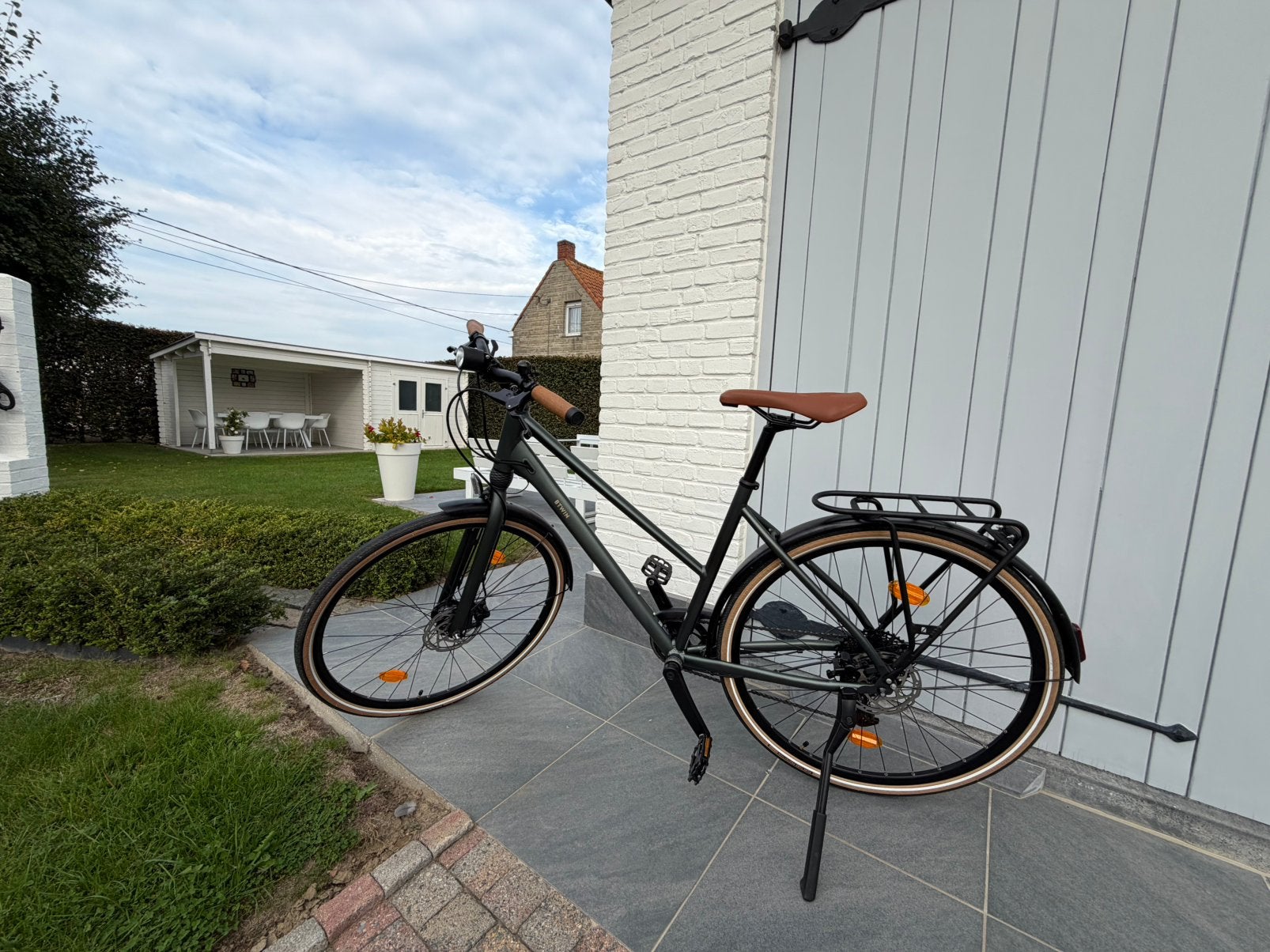 Stadsfiets lange afstanden Elops 900 Btwin, Versnellingen, Zo goed als nieuw, 50 tot 53 cm, Schijfrem