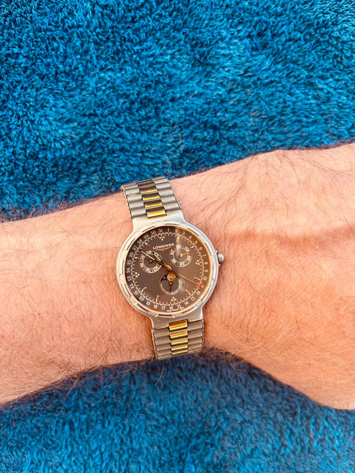 Longines Moonphase gray titanium, Ophalen