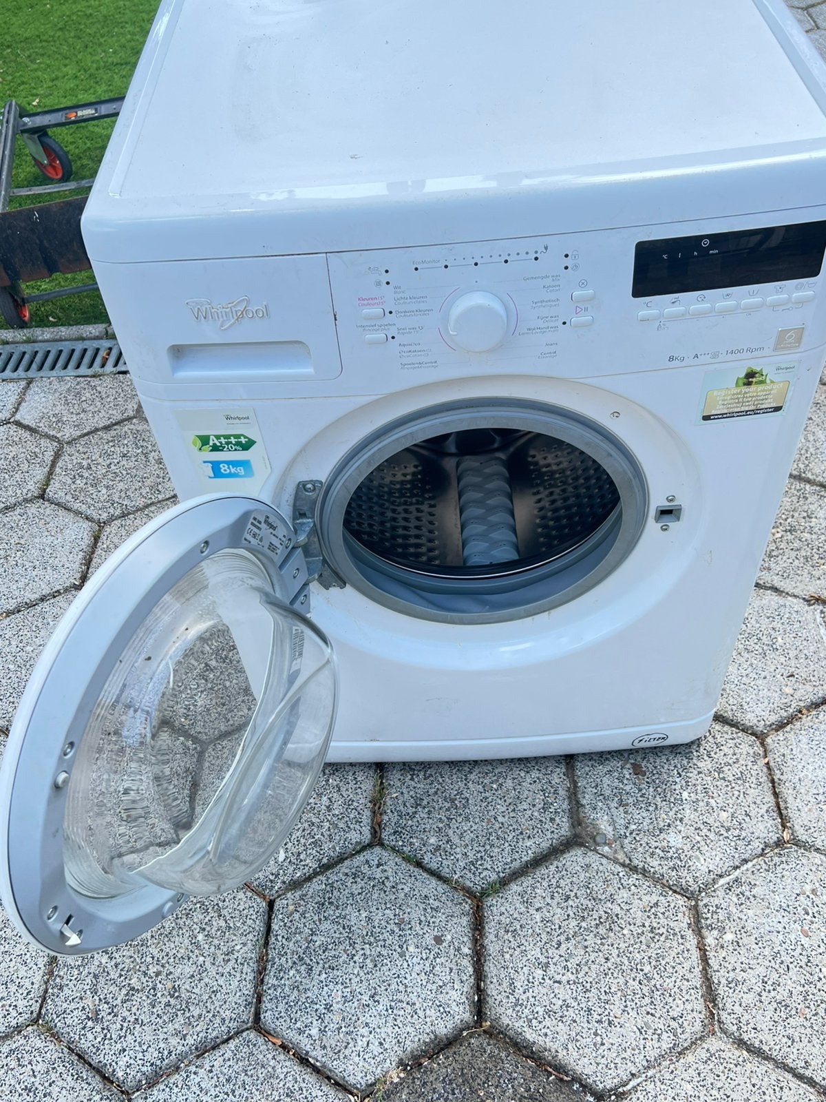 Wasmachine whirlpool, Elektronische apparatuur, Wasmachines, Zo goed als nieuw, Voorlader, 90 tot 95 cm, Ophalen