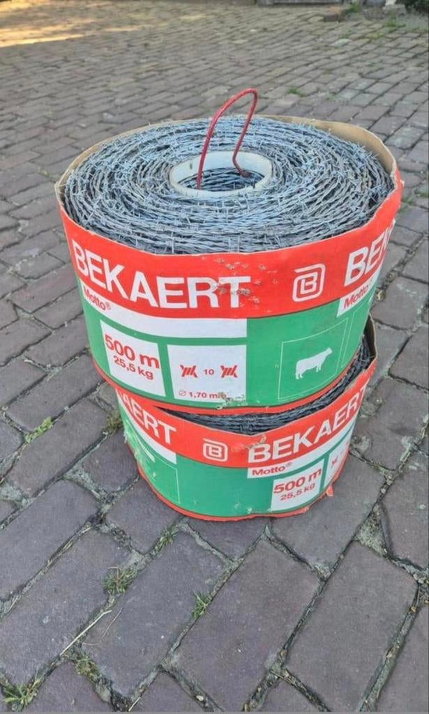 Prikkeldraad verzinkt 1,7mm 500m Bekeart Motto, Tuin en Terras, Gaas en Draad, Nieuw, Prikkeldraad, 20 meter of meer, Ophalen