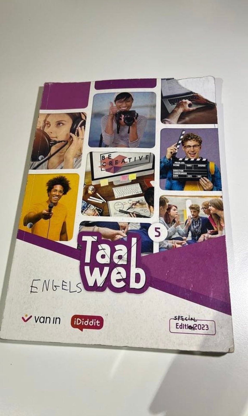 Taalweb OH 5 - leerwerkboek lichtjes beschadigd buitenkant, Boeken, Ophalen of Verzenden, Zo goed als nieuw, Engels