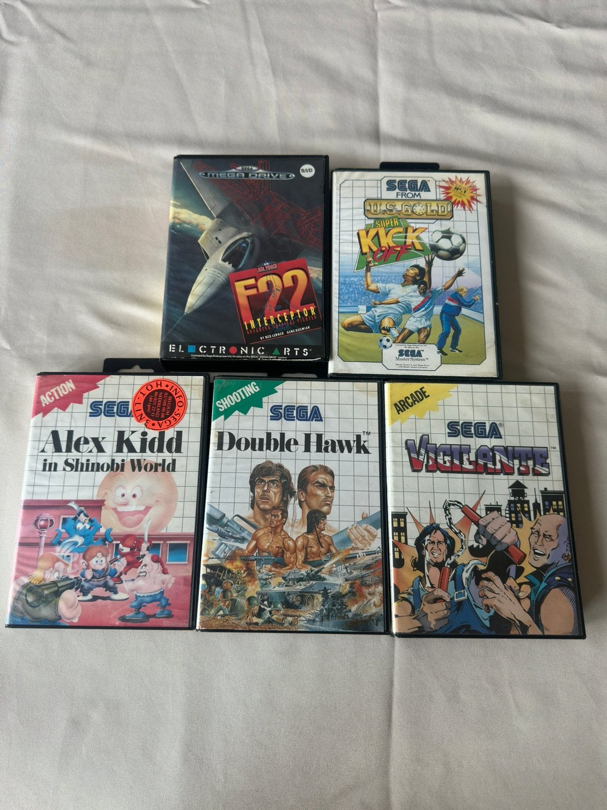 Lot van 5 Sega retro games (Master System & Mega Drive), Enlèvement, Comme neuf, Mega Drive