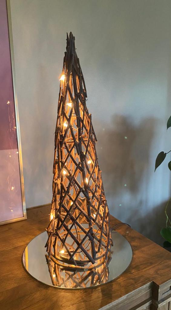 Houten verlichtingskegel, Ophalen of Verzenden, Zo goed als nieuw