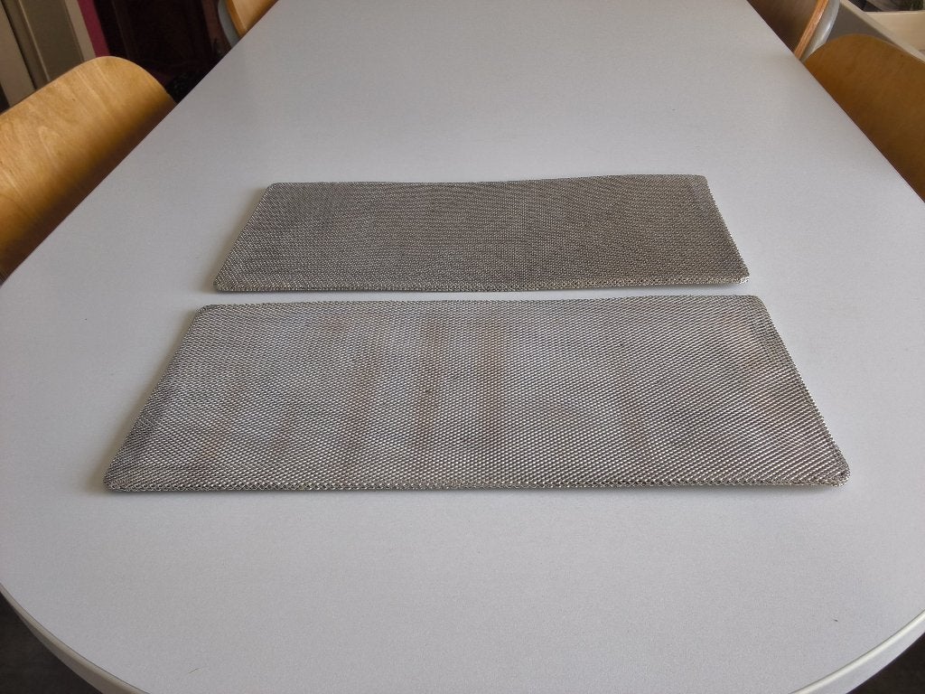 Lot de 2 filtres métal à graisse pour hotte aspirante, Electroménager, Enlèvement ou Envoi, Utilisé