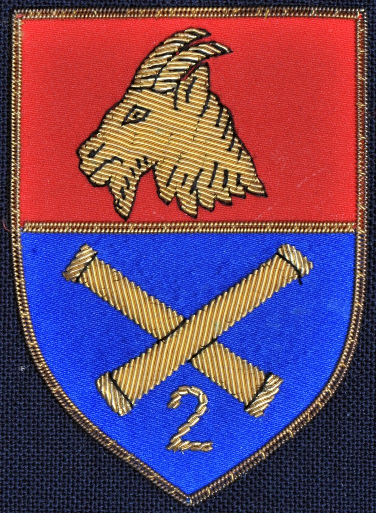2A - Patch brodé (2) type Bullion, Envoi, Armée de terre, Emblème ou Badge