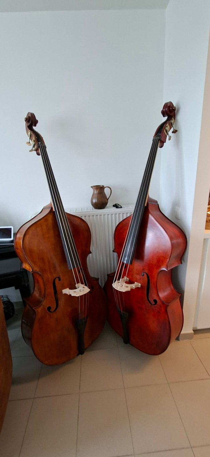 Handgemaakt Contrabas, Muziek en Instrumenten, Ophalen, Zo goed als nieuw