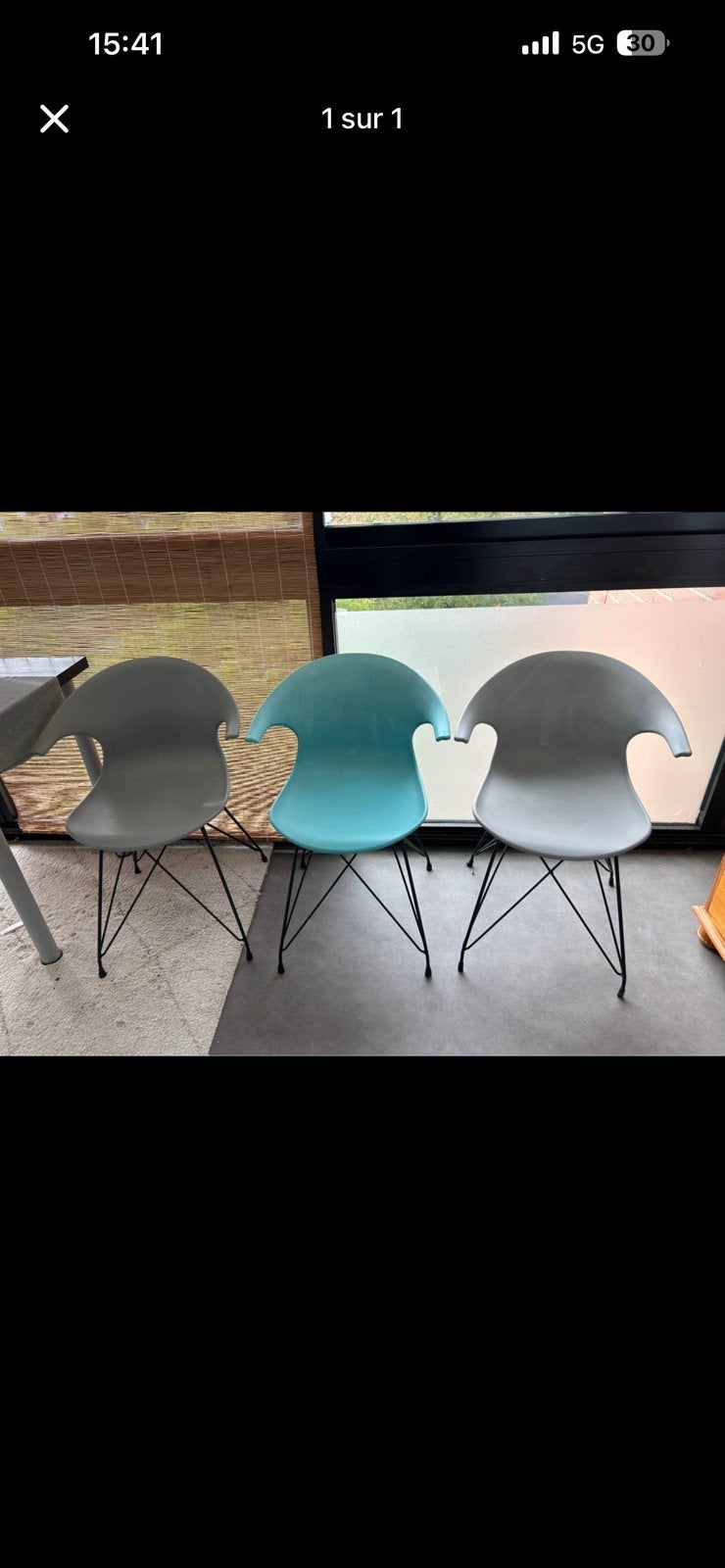 Lot de 3 chaises, Enlèvement, Comme neuf