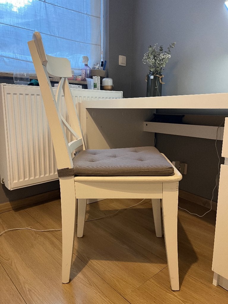 CHAISE BLANCHE ROSENTORP IKEA, Huis en Inrichting, Stoelen, Ophalen, Gebruikt, Wit, Classique