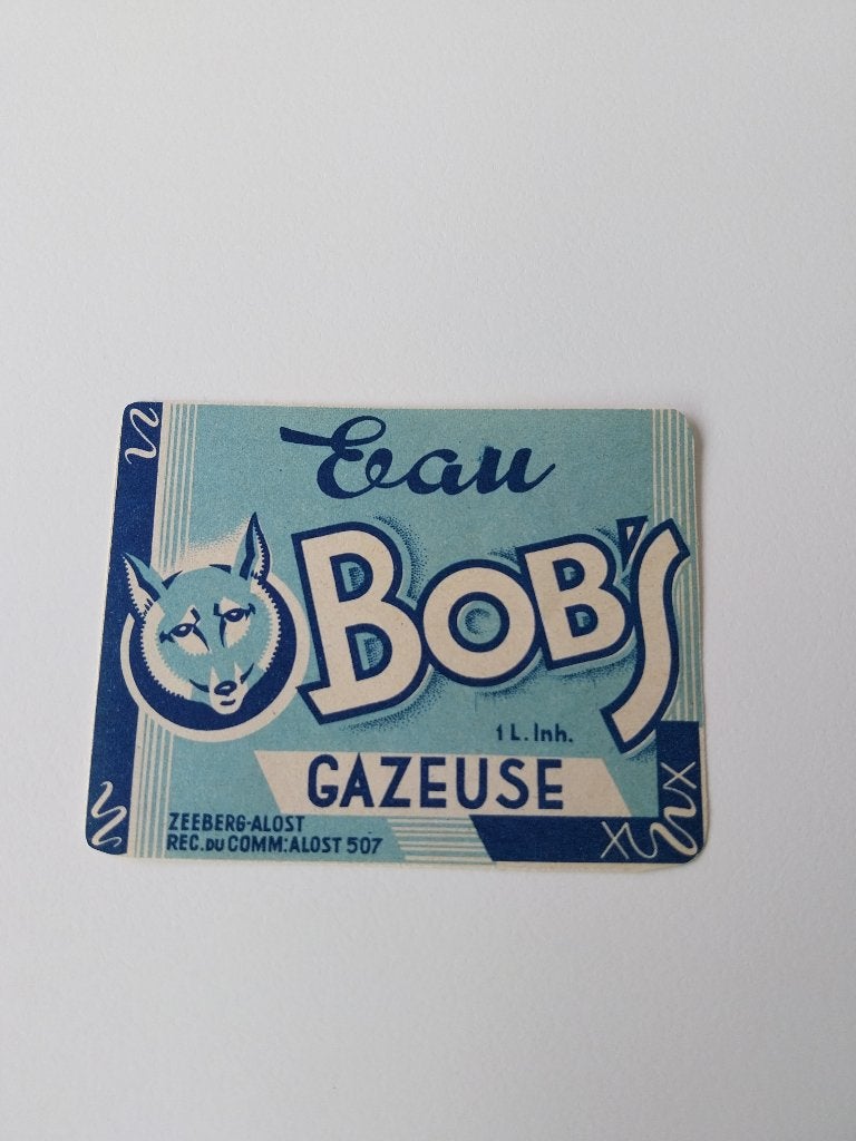 Etiket Bob's Zeeberg Aalst, Ophalen of Verzenden, Gebruikt