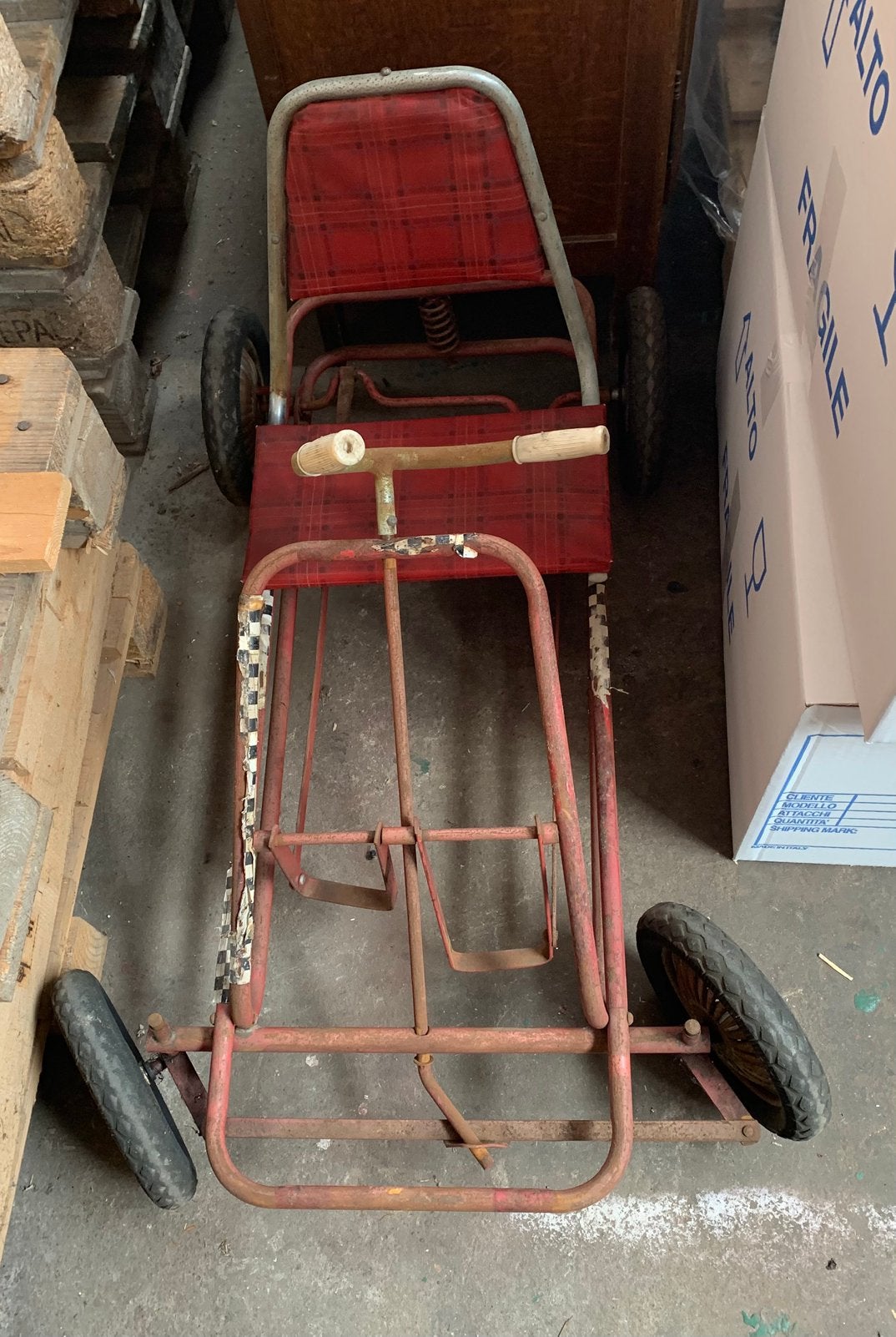 Vintage go-cart, trapauto, Ophalen