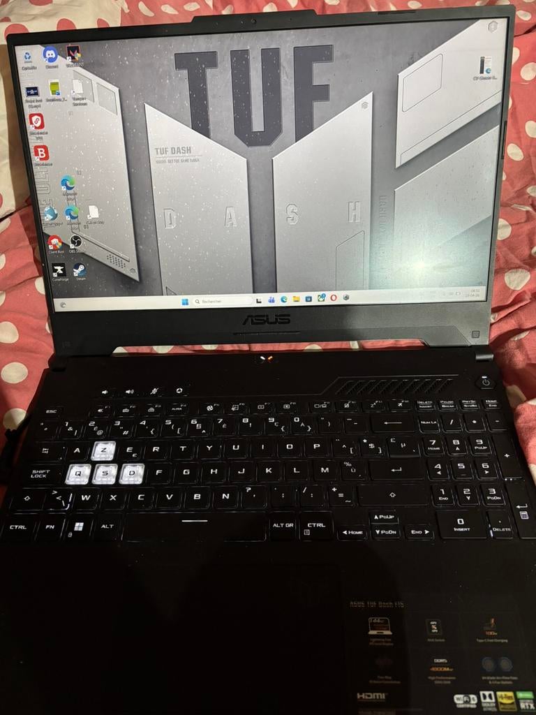 Asus Tuf F15 + Souris, Enlèvement ou Envoi, Comme neuf, Gaming, HDD