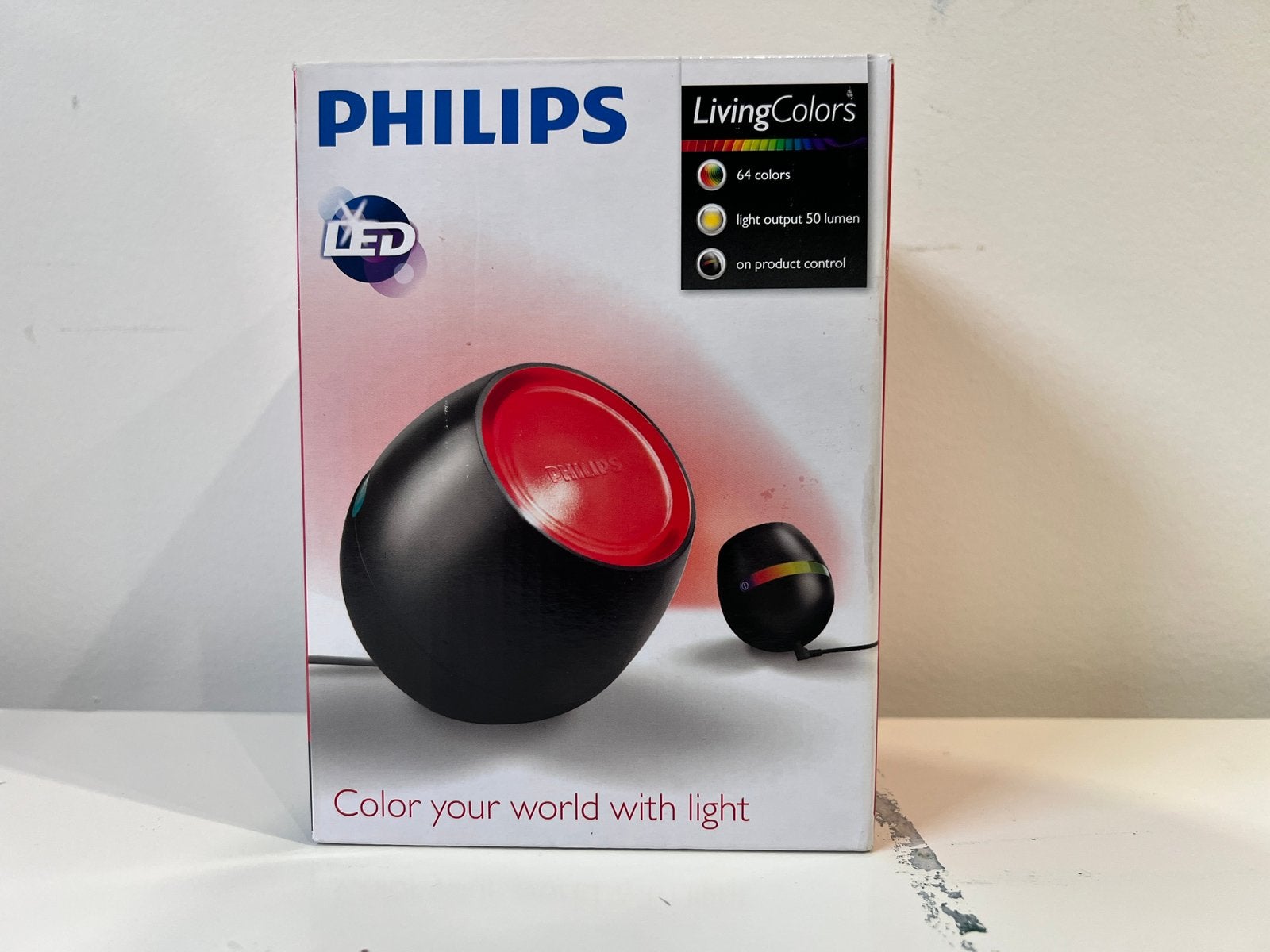 PHILIPS LED LIVING COLORS NOIR - TBE, Maison & Meubles, Lampes | Lampes en vrac, Enlèvement ou Envoi, Comme neuf, Philips