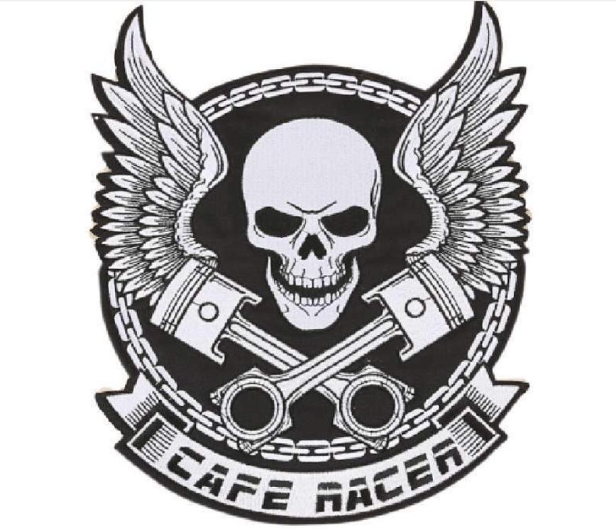 Cafe Racer XL biker strijk patch - 225x280mm, Ophalen of Verzenden, Nieuw