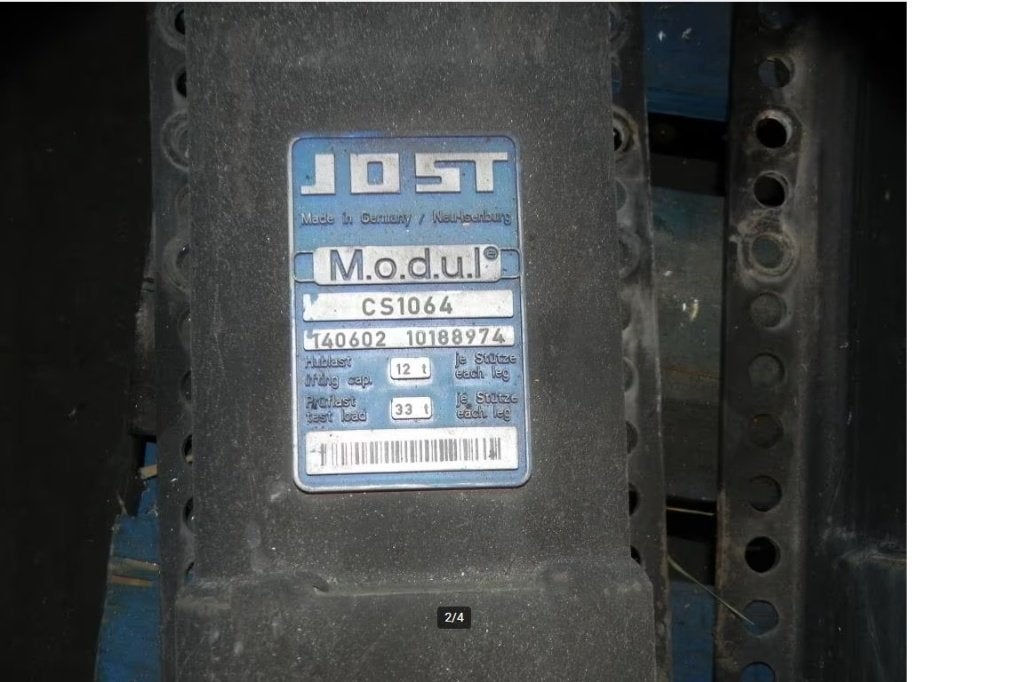Oplegger /trailer poten met zwengel JOST, Enlèvement, Utilisé, Autres marques, Suspension et Châssis
