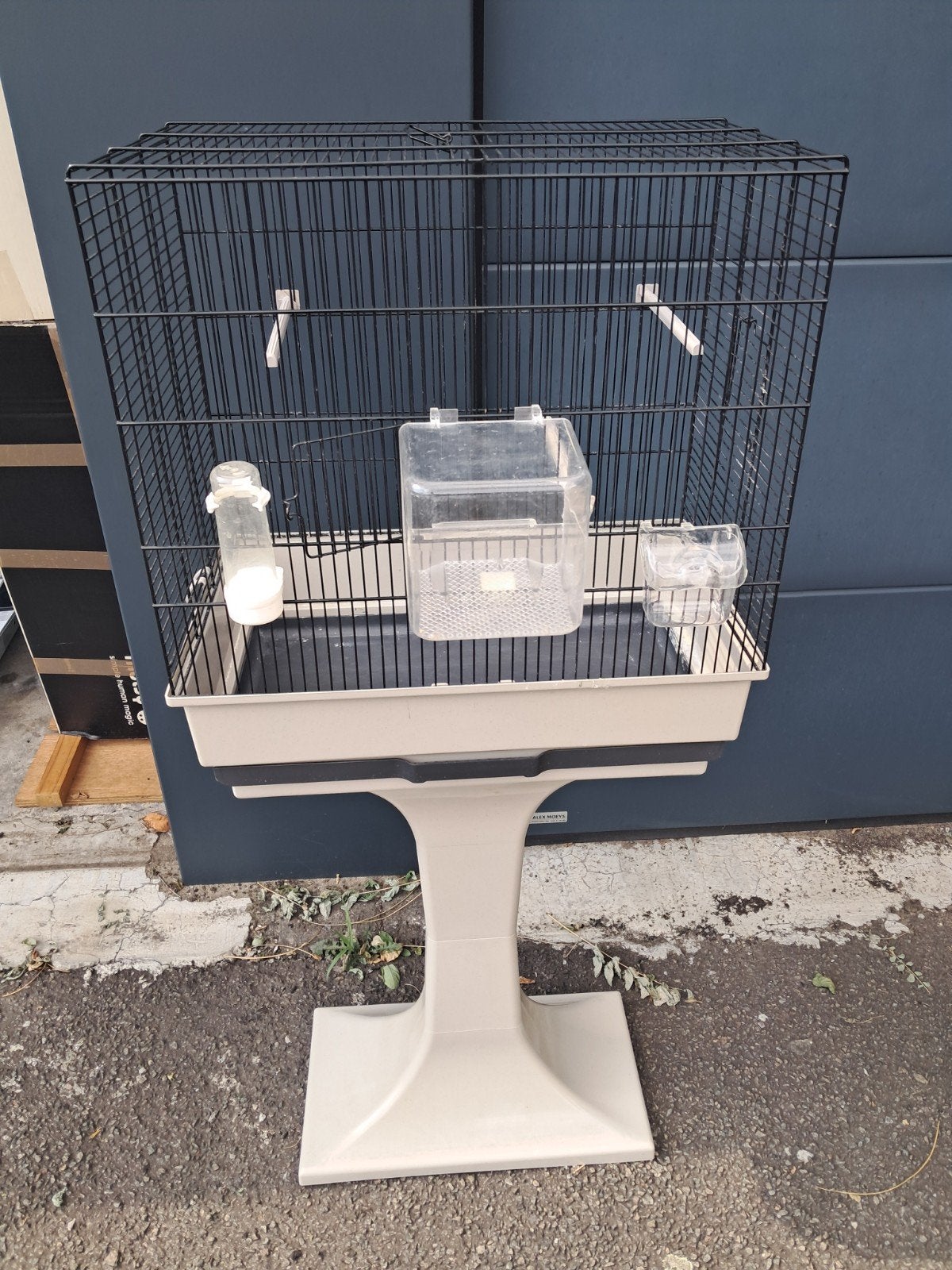 Vogelkooi met voet., Ophalen, Zo goed als nieuw, Kunststof, Vogelkooi