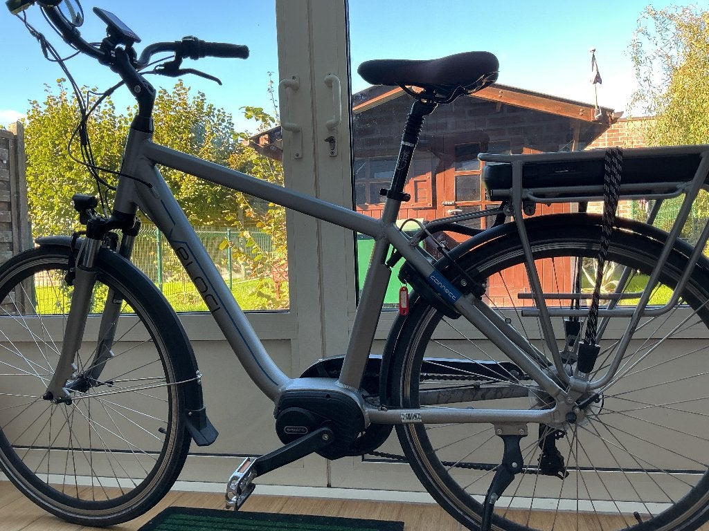 Elektrische Herenfiets, Fietsen en Brommers, Gebruikt, 51 tot 55 cm, 50 km per accu of meer, Ophalen