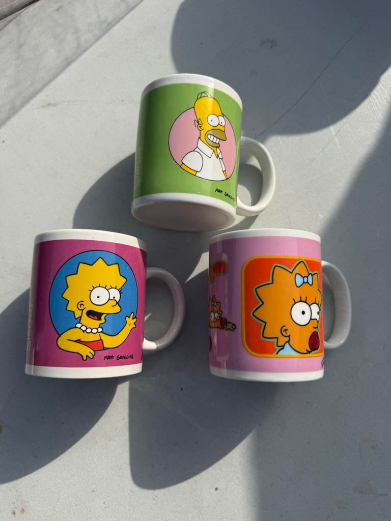 3 mugs the simpsons, Huis en Inrichting, Keuken | Servies, Ophalen, Zo goed als nieuw, Keramiek