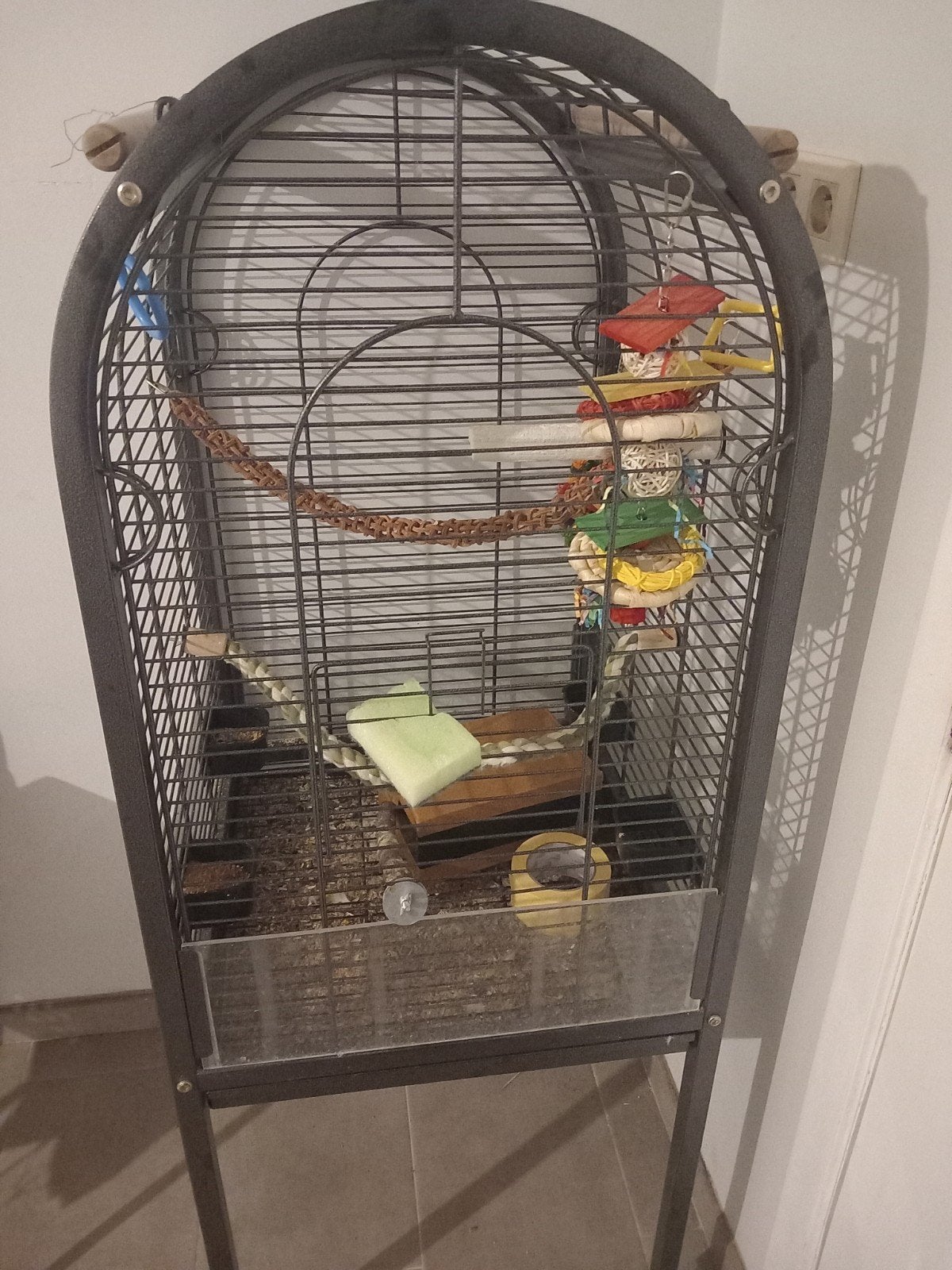 2 vogelkooien, Ophalen