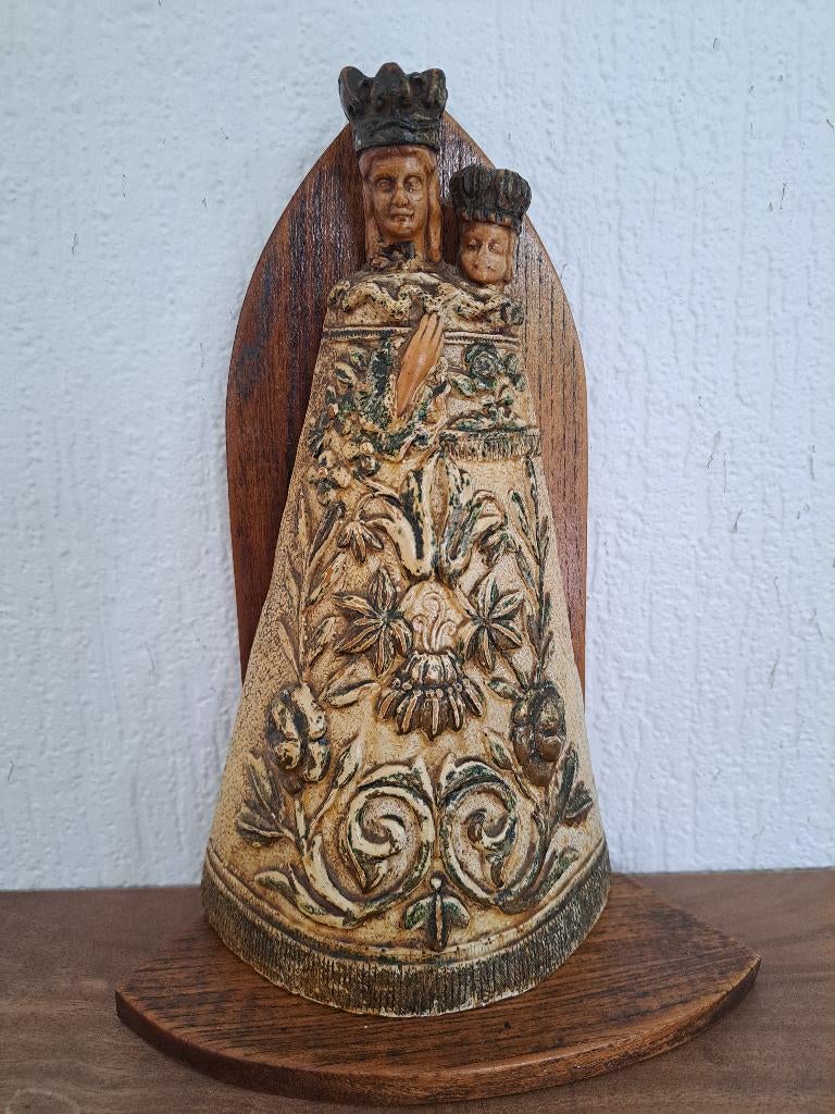 Vintage Onze Lieve Vrouw Van Scherpenheuvel Madonna met kind, Antiek en Kunst, Antiek | Religieuze voorwerpen, Ophalen