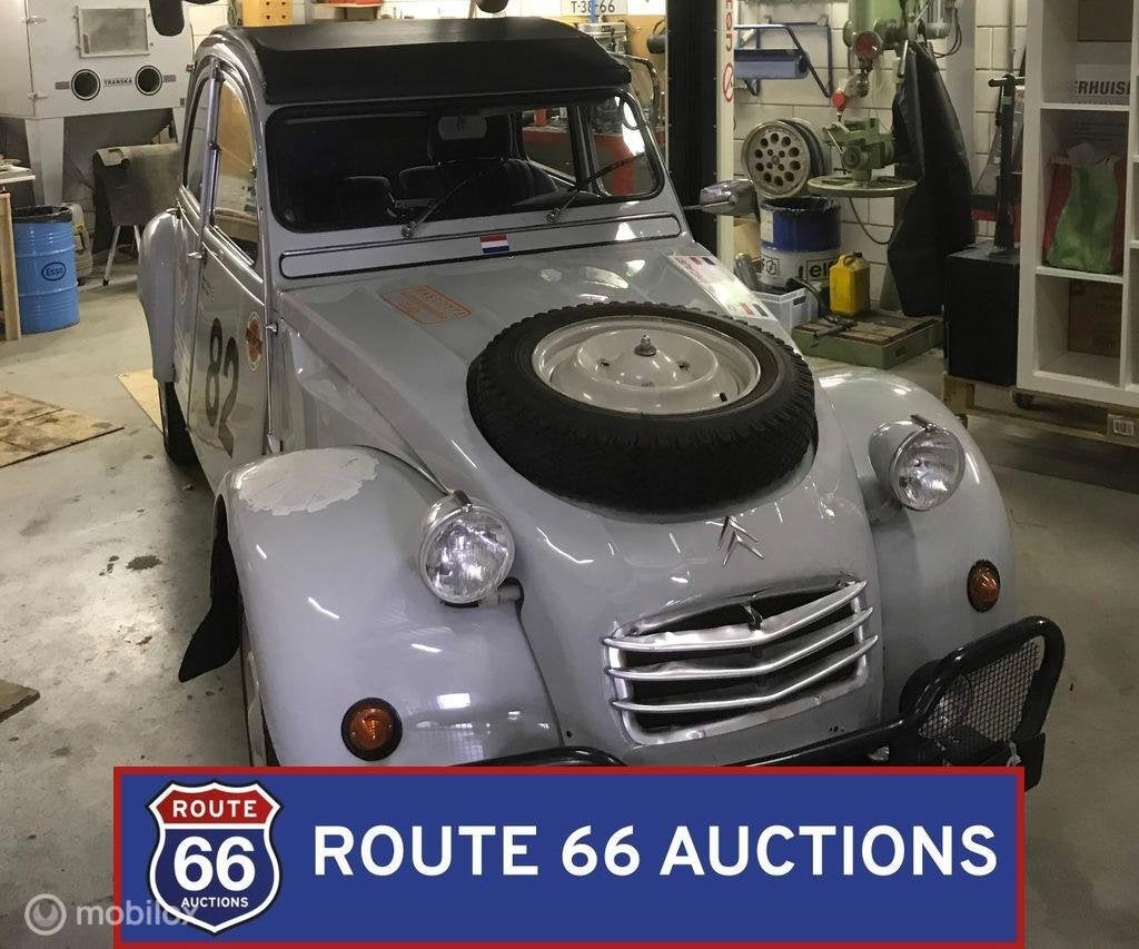Citroën 2CV | 1966 | Route 66 Auctions, Auto's, Citroën, Zwart, Bedrijf, Handgeschakeld