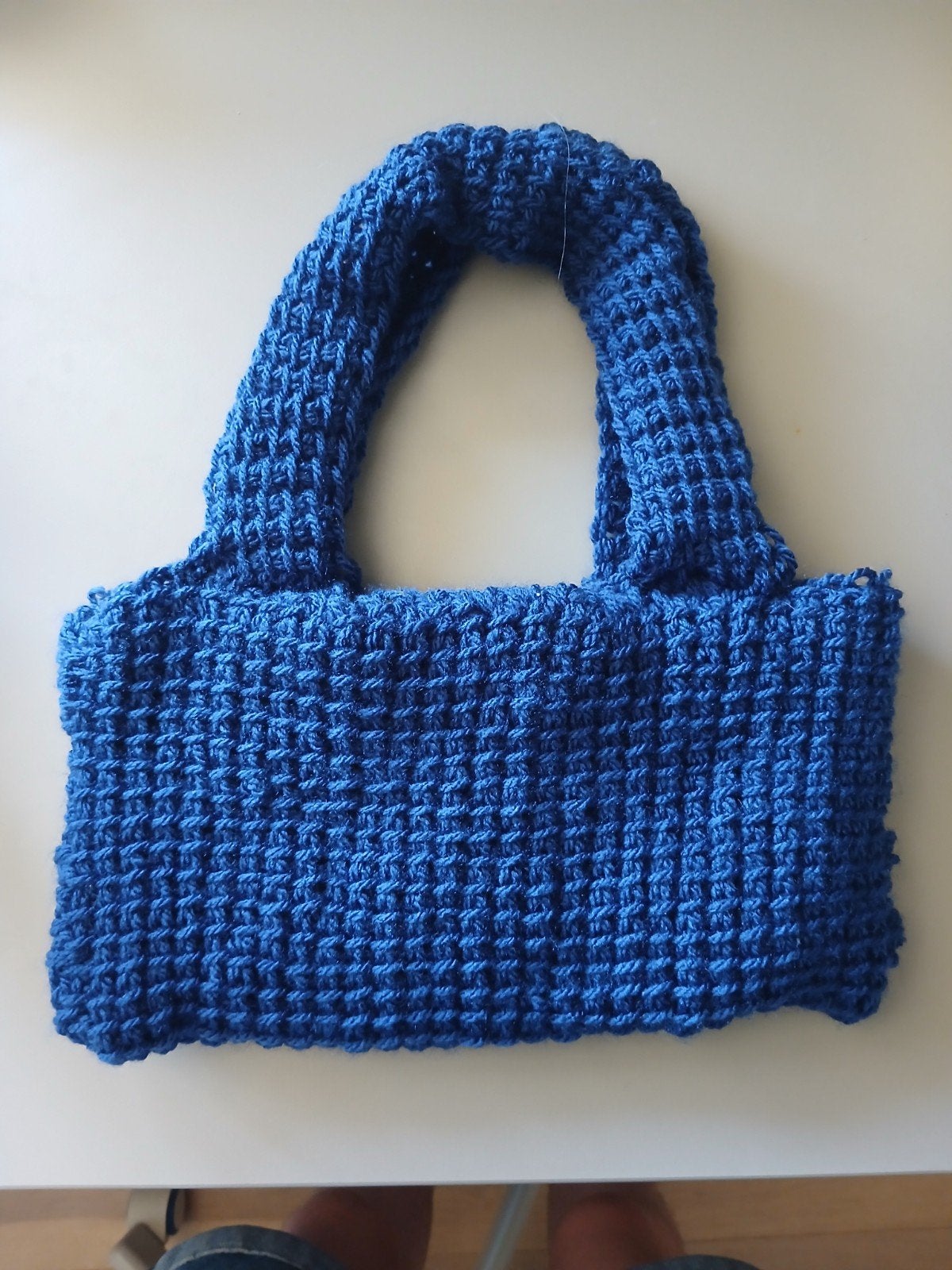 Sac autocrocheté bleu, Enlèvement ou Envoi, Neuf, Bleu, Sac à main