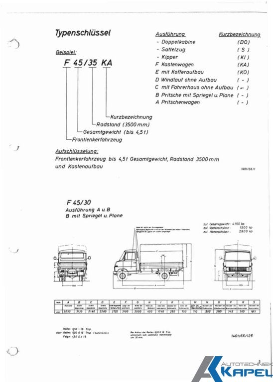 Handleiding hanomag F45 PDF online duits