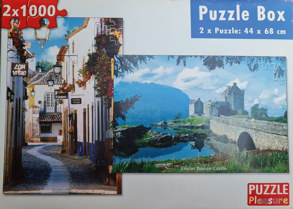 Puzzels 2 x 1000, Ophalen of Verzenden, 500 t/m 1500 stukjes, Zo goed als nieuw, Legpuzzel